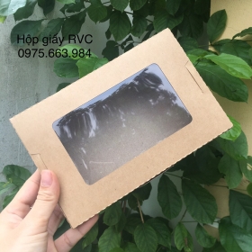 Hộp giấy kraft nắp kính