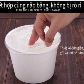 Tô Giấy 600ml Đựng Thức Ăn Nhanh Cao Cấp