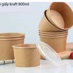 Tô Giấy Kraft 800ml đựng thực phẩm