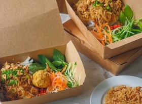 Hộp Giấy Đựng Thức Ăn kraft Nâu Có Tráng PE
