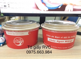 Tô Giấy Đựng Thức Ăn Nóng không Ngấm Nước