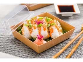 Hộp giấy vuông kraft nắp trong