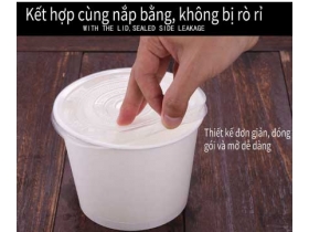 Tô Giấy 600ml Đựng Thức Ăn Nhanh Cao Cấp