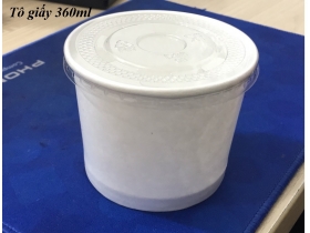 Tô Giấy Đựng Thức Ăn Nóng Như Canh Soup Cháo Dinh Dưỡng 360ml